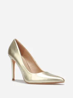 Sale La Modeuse Stilettos pointus à talon aiguille Doré
