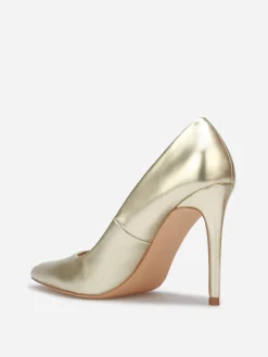 Sale La Modeuse Stilettos pointus à talon aiguille Doré