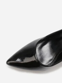 Clearance La Modeuse Stilettos pointus vernis à plateforme Noir