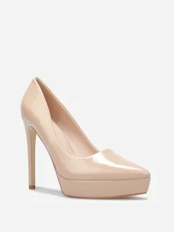 Discount La Modeuse Stilettos pointus vernis à plateforme Nude