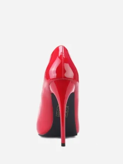 Hot La Modeuse Stilettos vernis  à bout pointu Rouge