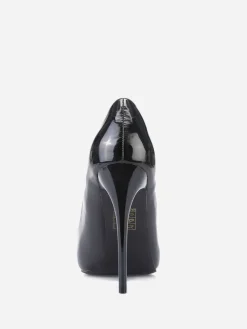 Sale La Modeuse Stilettos vernis  à bout pointu Noir
