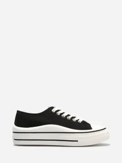 New La Modeuse Tennis basses à semelle plateforme Noir