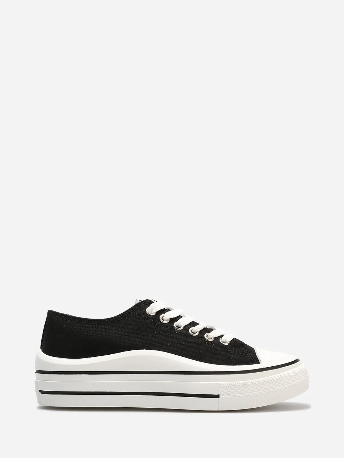 New La Modeuse Tennis basses à semelle plateforme Noir