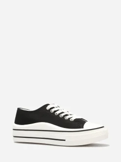 New La Modeuse Tennis basses à semelle plateforme Noir