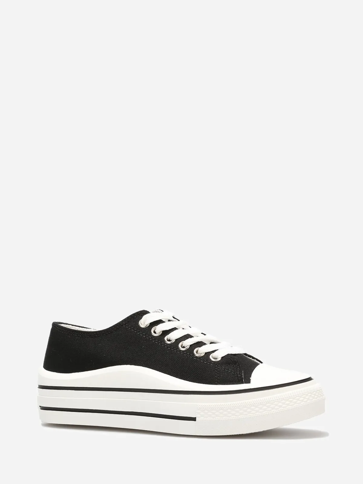 New La Modeuse Tennis basses à semelle plateforme Noir