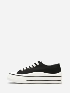 New La Modeuse Tennis basses à semelle plateforme Noir