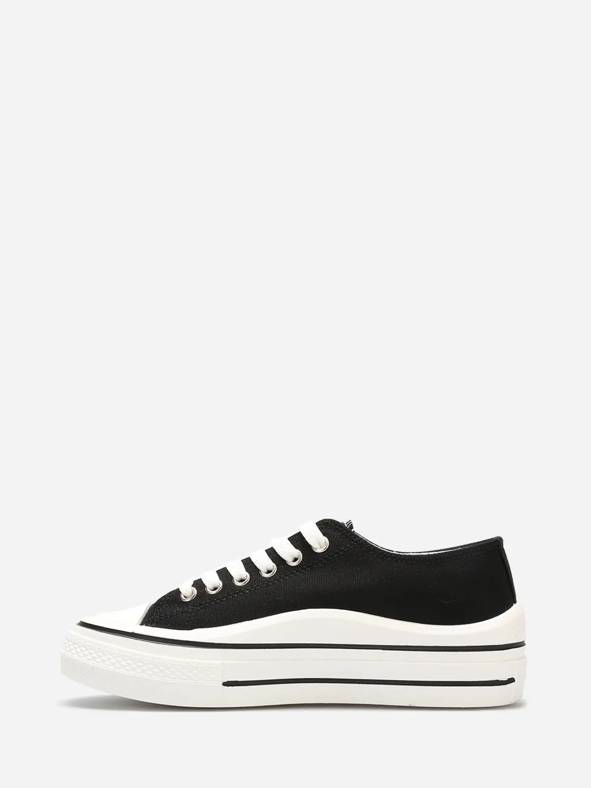 New La Modeuse Tennis basses à semelle plateforme Noir