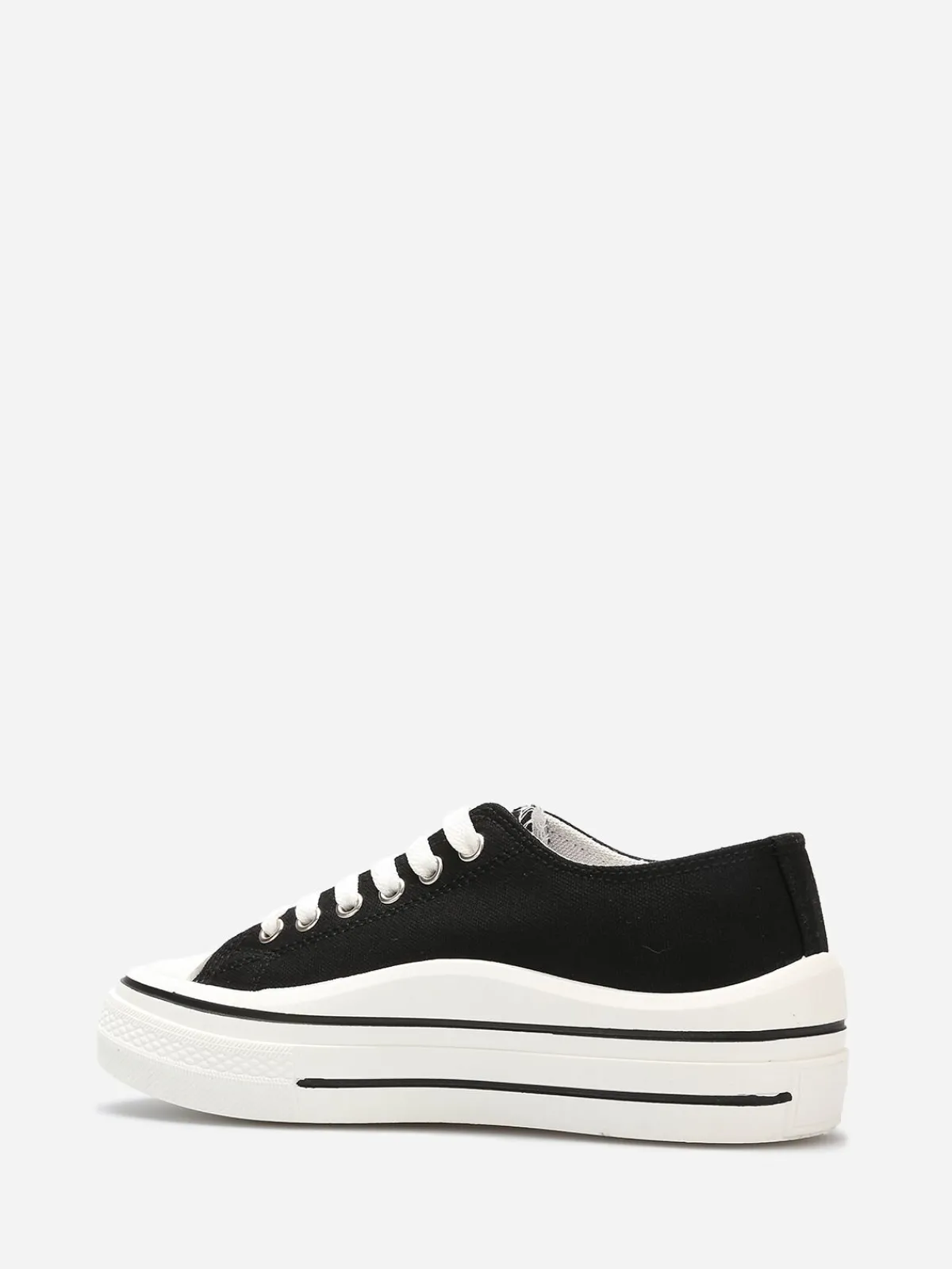 New La Modeuse Tennis basses à semelle plateforme Noir