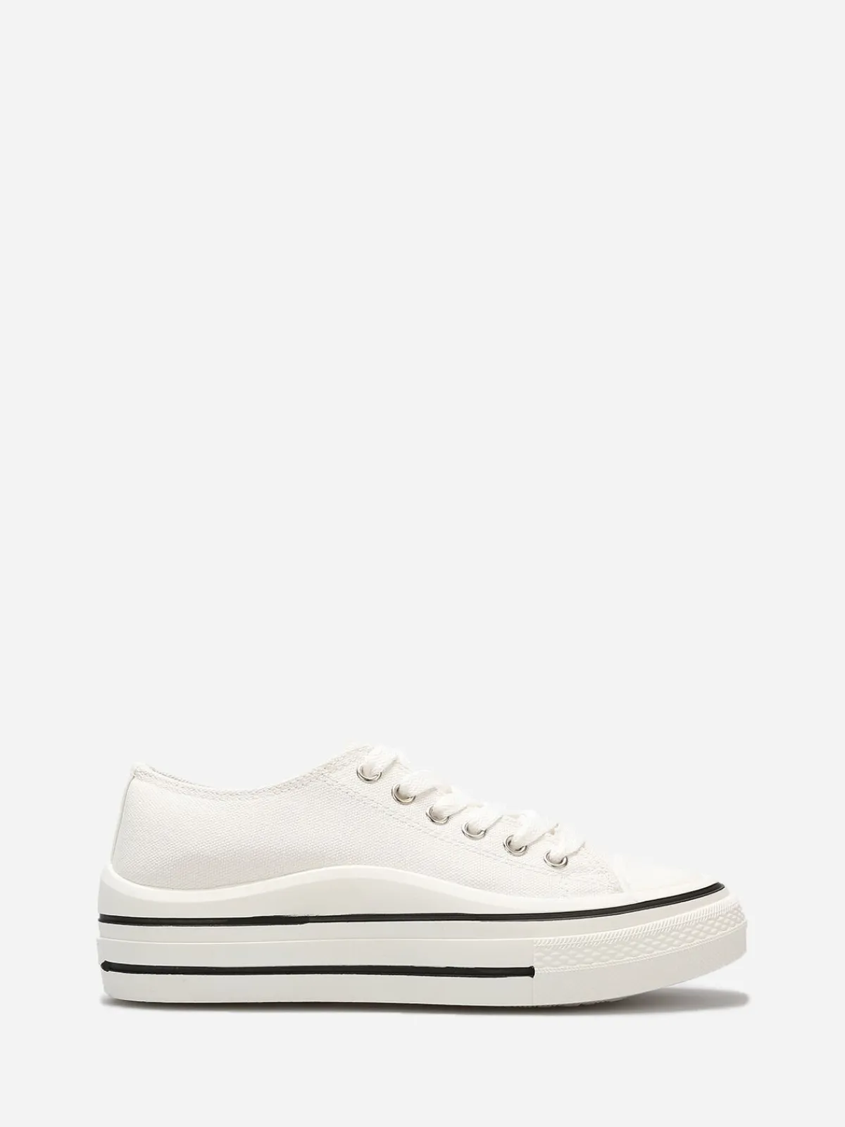 La Modeuse Tennis basses à semelle plateforme Blanc