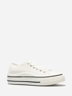 La Modeuse Tennis basses à semelle plateforme Blanc