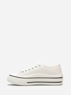 La Modeuse Tennis basses à semelle plateforme Blanc