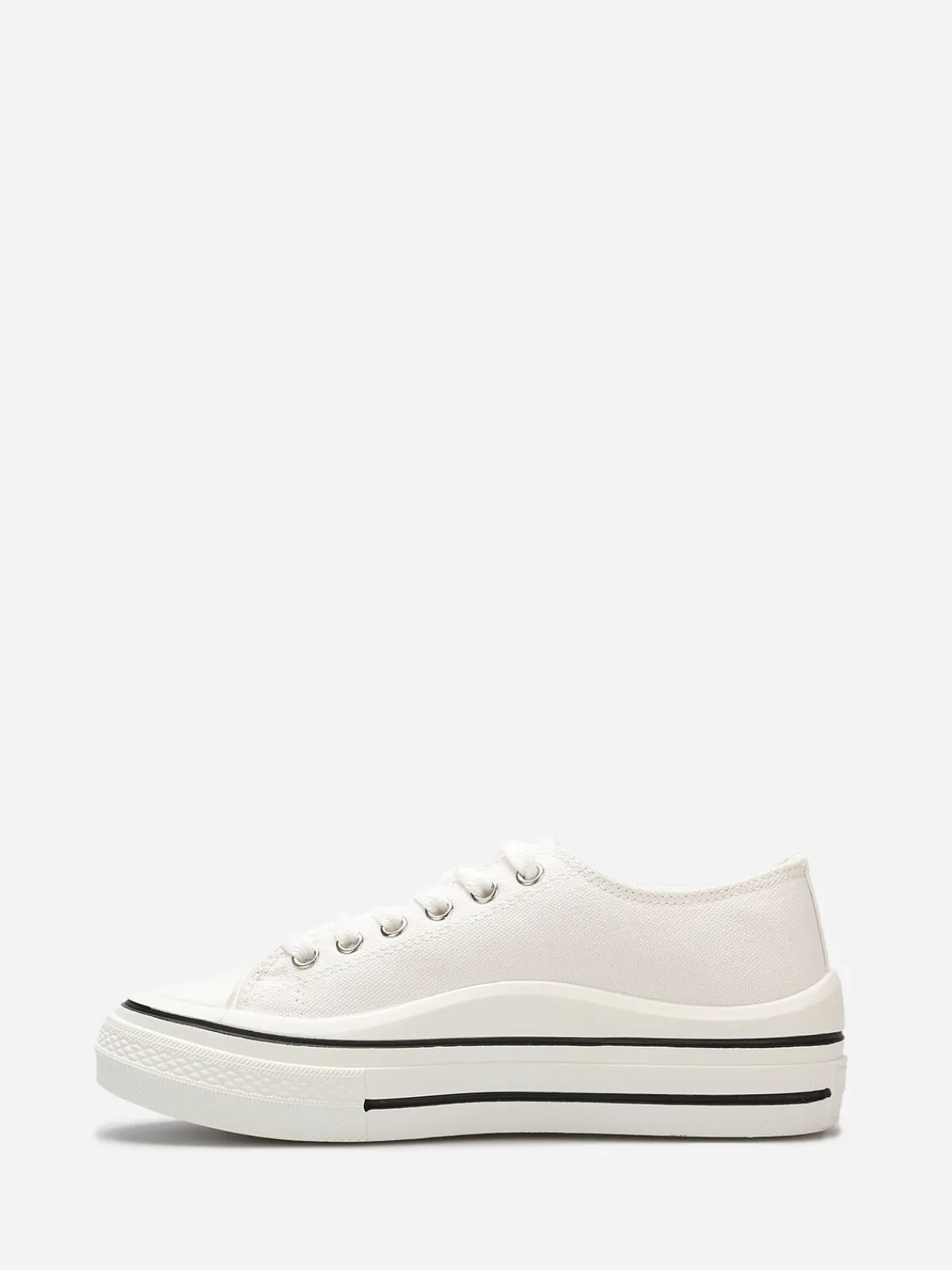 La Modeuse Tennis basses à semelle plateforme Blanc