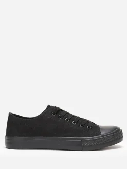 Discount La Modeuse Tennis basses en toile Noir