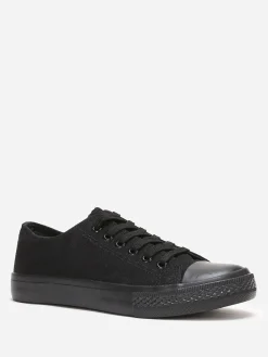 Discount La Modeuse Tennis basses en toile Noir