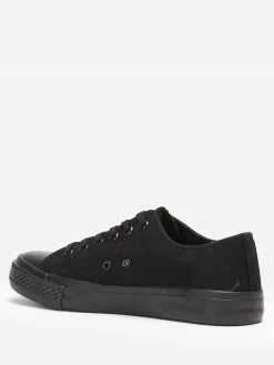 Discount La Modeuse Tennis basses en toile Noir