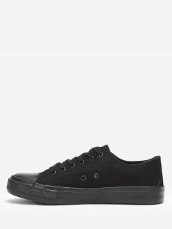 Discount La Modeuse Tennis basses en toile Noir