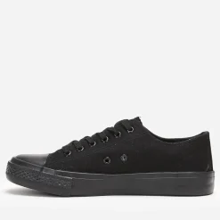 Discount La Modeuse Tennis basses en toile Noir
