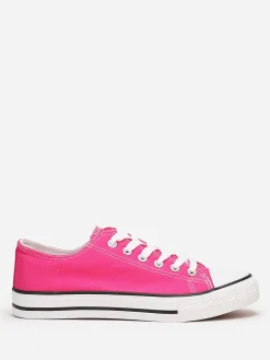 Clearance La Modeuse Tennis basses en toile Fuchsia