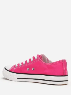 Clearance La Modeuse Tennis basses en toile Fuchsia