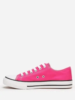 Clearance La Modeuse Tennis basses en toile Fuchsia