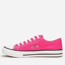 Clearance La Modeuse Tennis basses en toile Fuchsia