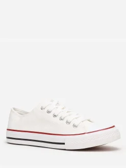 Clearance La Modeuse Tennis basses en toile Blanc
