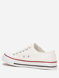 Clearance La Modeuse Tennis basses en toile Blanc
