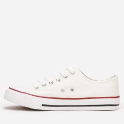 Clearance La Modeuse Tennis basses en toile Blanc
