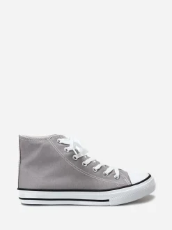 Clearance La Modeuse Tennis en toile  à lacets Gris