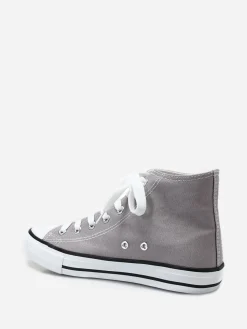 Clearance La Modeuse Tennis en toile  à lacets Gris
