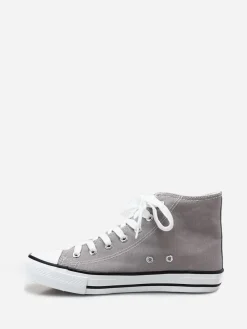 Clearance La Modeuse Tennis en toile  à lacets Gris