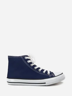 Clearance La Modeuse Tennis en toile à lacets Bleufoncé