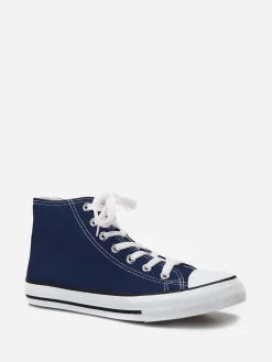 Clearance La Modeuse Tennis en toile à lacets Bleufoncé