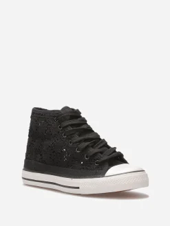 Discount La Modeuse Tennis montante en crochet Noir