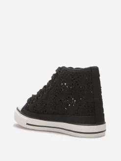 Discount La Modeuse Tennis montante en crochet Noir