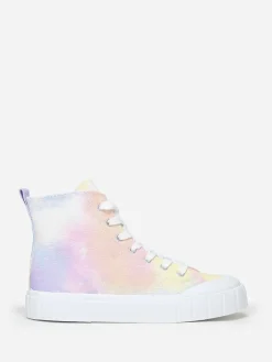 New La Modeuse Tennis montantes tie & dye  à plateforme Multicolore