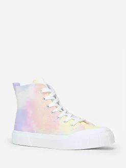 New La Modeuse Tennis montantes tie & dye  à plateforme Multicolore