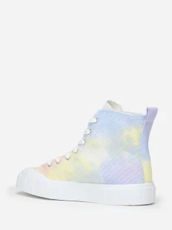 New La Modeuse Tennis montantes tie & dye  à plateforme Multicolore