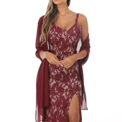 Online La Modeuse Étole longue Bordeaux