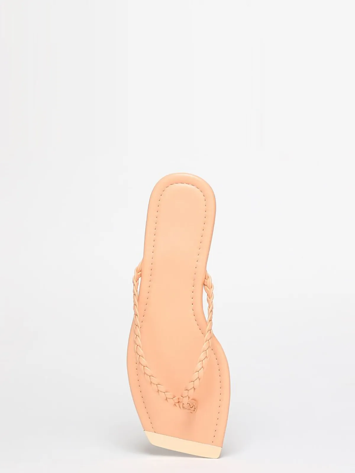 Discount La Modeuse Tongs à bout carré avec détail Orange