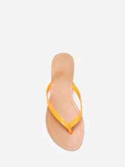 Best La Modeuse Tongs à bride vernie Orange