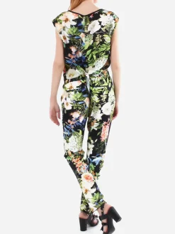 New La Modeuse Top court à imprimé tropical Noir