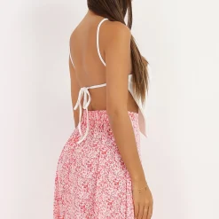 Best La Modeuse Top côtelé effet bandana Blanc