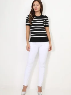 La Modeuse Top marinière Noir