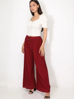 Online La Modeuse Top zippé à manches gigot Ecru