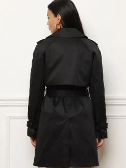 Discount La Modeuse Trench mi-long à boutons marbrés Noir