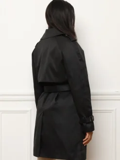 Discount La Modeuse Trench mi-long à boutons marbrés Noir