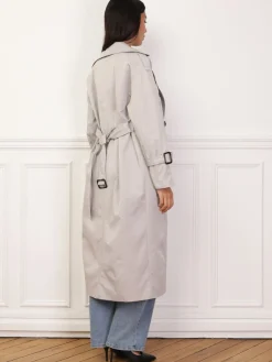Best La Modeuse Trench mi-long à ceinture Grisclair