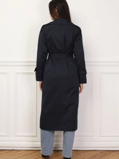 Best La Modeuse Trench mi-long à ceinture BleuMarine